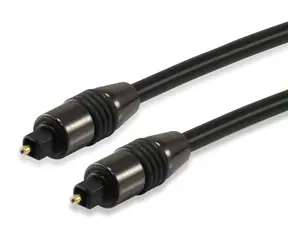 Equip Toslink čierna / Optický audio kábel / 1,8 m / pozlátené konektory