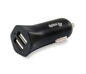 Equip čierna / Autonabíjačka / 2x USB / 12/24 V / 12 W
