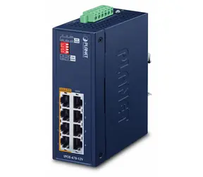 Planet Industrial 4- Port PoE++ injektor húb / PoE injektor / 802.3bt / 8x Gigabit RJ-45 / IP30 / DIN / nástenná montáž