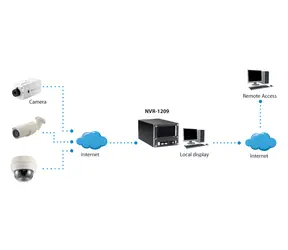 LevelOne NVR-1209 / NVR rekordér / 9 kanálov / 4 Mpx / 2x HDD / HDMI
