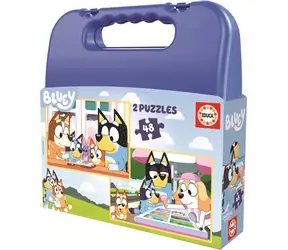 Educa Puzzle v kufríku Bluey 2v1 / (48 dielikov)