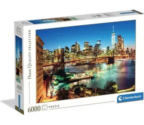 Clementoni Puzzle Svetlá NAD Brooklynským mostom / 6000 dielikov / 168,6 × 118,4 cm / od 18 rokov