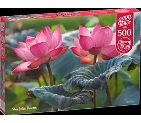Cherry PAZZI Puzzle Ružové kvety lotusu / 500 dielikov