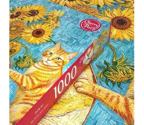 Cherry PAZZI Puzzle Mačka a umenie / 1000 dielikov / 50 × 70 cm