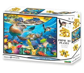 Prime 3D Puzzle Korytnačia pláž / 3D efekt / 48 dielikov / od 3 rokov