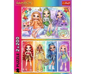 Trefl Puzzle Rainbow High / 2x200 dielikov / 41 x 27,5 cm / od 7 rokov