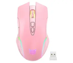 ONIKUMA CW905 ružová / Herná myš / bezdrôtová / RGB / 7 tlačidiel / 6400 DPI