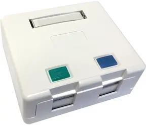 OPTIX Zásuvka pre 2x keystone / Dátová zásuvka / NAD omietku / Protiprachová