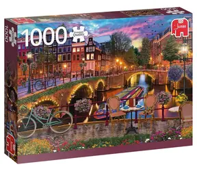 JUMBO Puzzle Vodné kanály v Amsterdame / 1000 dielikov / od 12 rokov