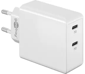 Goobay 61758 biela / Nabíjačka / 2x USB-C / PD / 36 W
