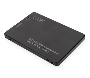 Digitus 2,5" čierna / Externý box / HDD/SSD / SATA / M.2 / mSATA