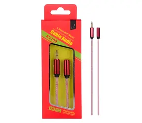 PLUS AU102 červený / Audio kábel / 3,5 mm jack (M/F) / 1 m