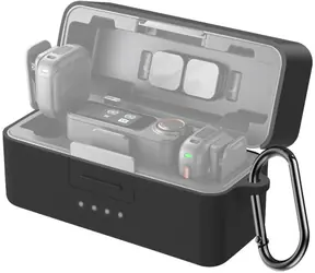 PULUZ PU795B čierna / Silikónové púzdro / DJI Mic 3 / karabína