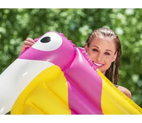 Bestway Nafukovacie lehátko Ružový plameniak / 164 x 63 cm / 2 vzduchové komory