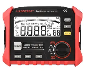 Habotest HT2302 / Digitálny tester zemného odporu / 0-4 k? / LCD displej