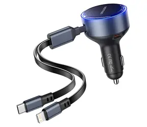 Vention FFOB0 / Nabíjačka do auta / USB-C Port + káble USB-C a Lightning / 60W