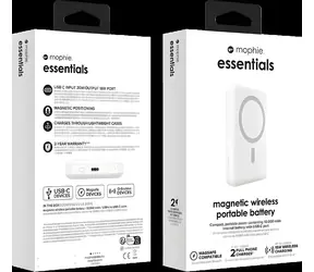 ZAGG Essentials Snap+ Powerstation biela / Powerbanka / MagSafe / Qi2 / 15W / 10000mAh