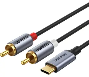 Ugreen USB-C - RCA sivá / Audio kábel / cinch / 1,5 m