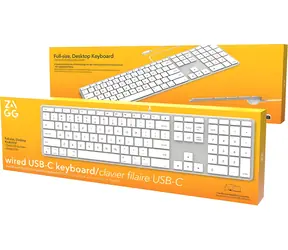 ZAGG klávesnica pre Apple biela / Klávesnica / USB-C drôtová / CZ/SK