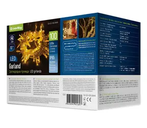 Colorway LED reťaz teplá biela / LED reťaz / 100 LED / 10m / IP65 / 230V