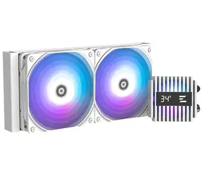 Zalman Alpha2 A24 biela / Vodný chladič CPU / AIO / 2x 120 mm / PWM / ARGB