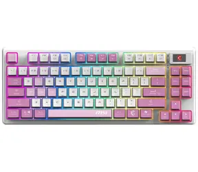 MSI FORGE GK600 TKL fialová / Bezdrôtová herná klávesnica / mechanická / 2,4 GHz / BT / RGB / USB-C / CZ+SK layout