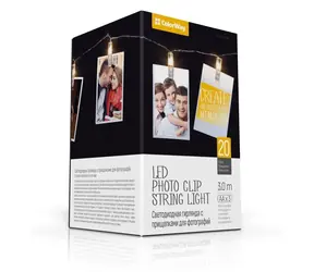 Colorway LED fotokolíčky / Svetelná reťaz / 20x LED / 3x AA / teplá biela / 3 m