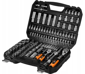 Neo Tools 10-211 / Sada náradia a nástrčných hlavíc / 110 ks / račne 1/4" a 1/2" / CrV oceľ