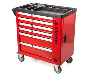 G21 Cooper 6 červená / Dielenský vozík / 41 kg