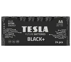 TESLA BLACK+ AA 24 ks / Alkalická batéria / LR06 / ceruzková / fólia