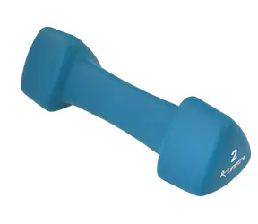 Lifefit Neoprénová činka Triangle 2 kg, modrá / Oceľové jadro / Protišmykový povrch