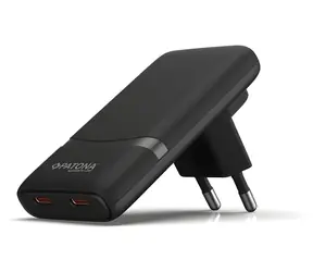 Patona Slim čierna / Nabíjačka / GaN / 2x USB-C / PD 65W / QC3.0