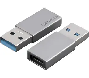 4smarts USB-A - USB-C sivá / Adaptér