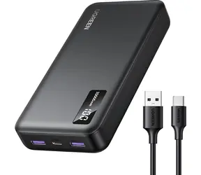 Ugreen PB312 šedá / Powerbanka / 20000mAh / USB-C / rýchle nabíjanie / LED displej