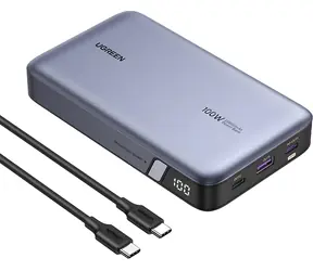 Ugreen PB720 sivá / Powerbanka / 20000mAh / LED displej / rýchlonabíjanie / 2x USB-C