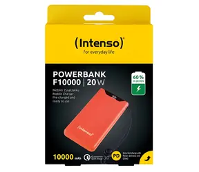 INTENSO F10000 oranžová / Powerbanka / 10000 mAh / USB-C PD / USB-A QC3.0 / 20W