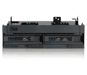 Icy Dock MB732SPO-B čierna / Box pre 2x 2,5 "SATA & SAS HDD / SSD + slim ODD / do 5,25" pozícia