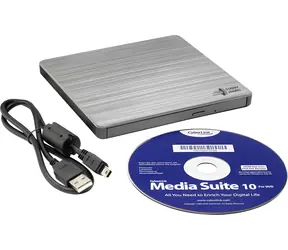 Hitachi-LG GP60NS60 strieborná / Externá napaľovacia mechanika / slim / DVD+-RW / M-Disc / USB 2.0