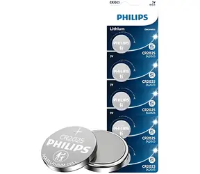 Philips CR2025 / Lítiová gombíková batéria / 3V / 5 ks