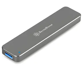 Silverstone SST-MS09C tmavo šedá / Externý box pre M.2 SATA SSD / USB 3.2 Gen 2 10 Gb/s / 2260 & 2280