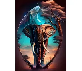 Diamantové maľovanie - Africký klenot / 30x40 cm