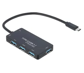 Akyga USB-C hub / Rozbočovač USB / 4 porty / USB 3.1 / kábel 20 cm