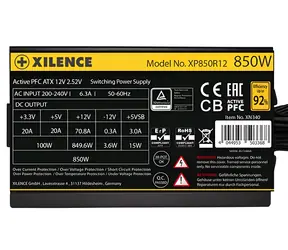 Xilence Gaming Gold 850W / Napájací zdroj / 80PLUS Gold / nemodulárny / 120mm / ATX