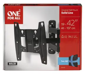 One For All WM4251 čierna / Držiak TV na stenu / 19-43" / otočný 180 ° / VESA 75-200 / nosnosť 30 kg