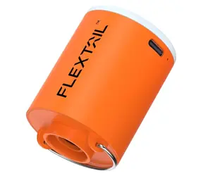 Flextail Tiny Pump X oranžová / Prenosná vzduchová pumpa / tlak 3,5 kPa / LED svietidlo