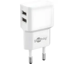 Goobay biela / Nabíjačka / 2x USB-A / 2,4 A