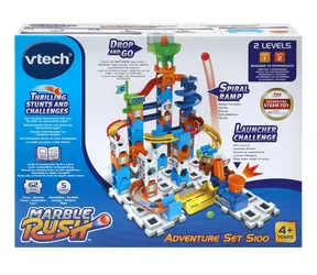 VTech Guľôčková dráha Marble Rush Adventure Set S100 / 62 dielov / 5 guličiek / od 4 rokov