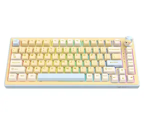 ONIKUMA MT707 žltá / Herná klávesnica / mechanická / hot-swap / 2,4 GHz / RGB