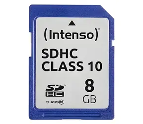 INTENSO 8GB / Pamäťová karta SDHC / Class 10 / čítanie 20 MB/s / zápis 12 MB/s