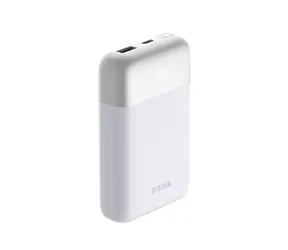 D-Link DPP-101 10000 mAh biela / Power Bank / USB-C + USB-A / 18W PD3.0, QC3.0 / LED displej